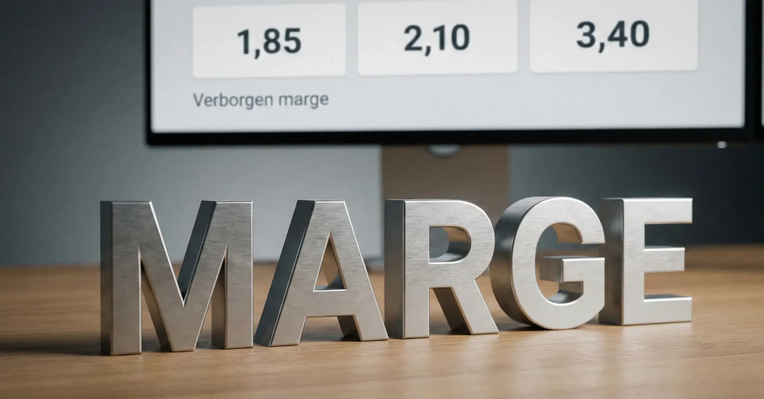 Percentage symbool naast sportweddenschap quoteringen op scherm