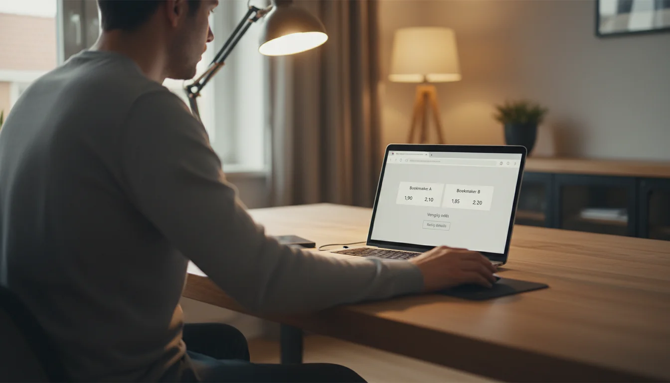 Wedder vergelijkt quoteringen op laptop