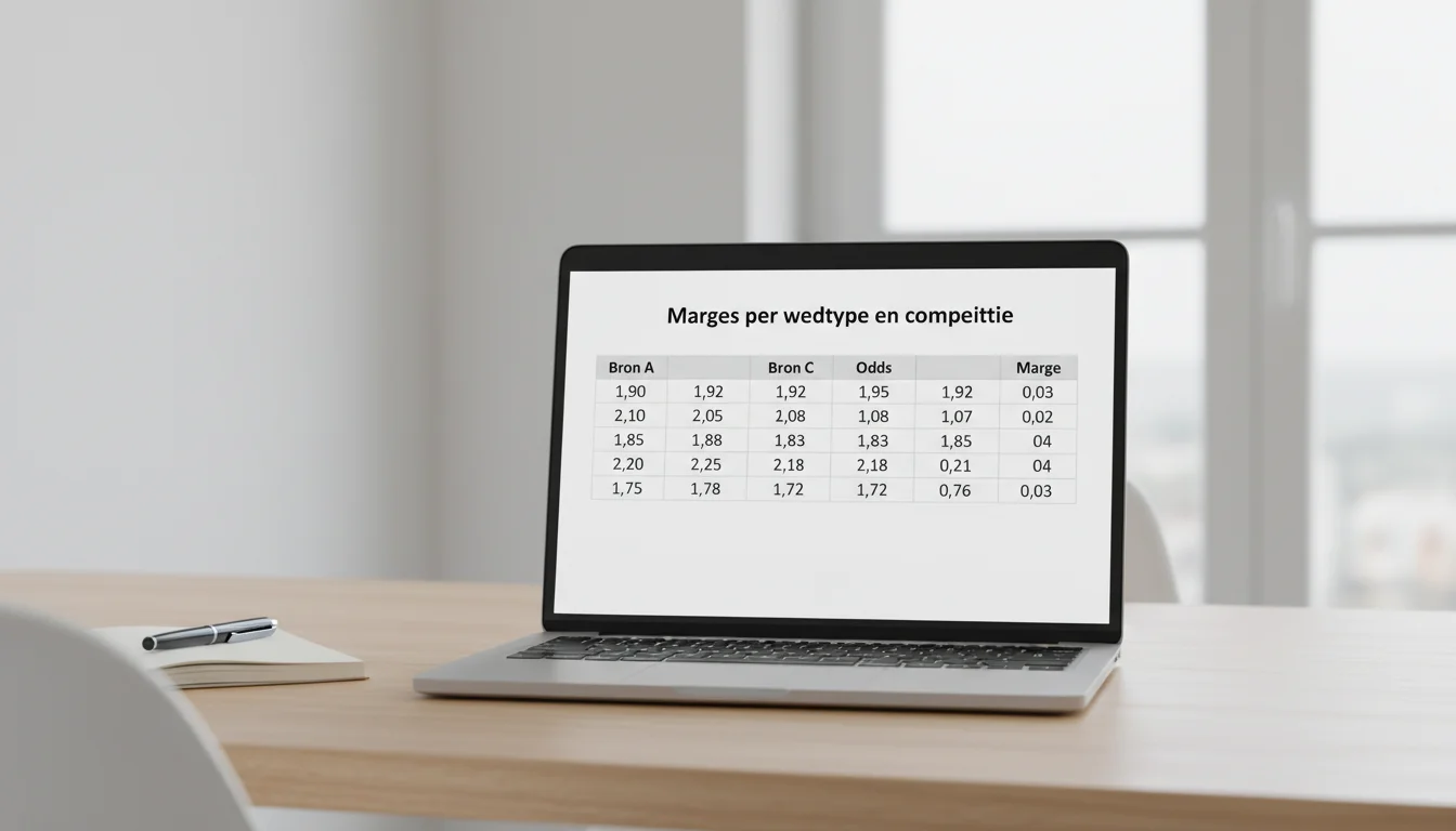 Laptop met vergelijkingstabel van verschillende quoteringen