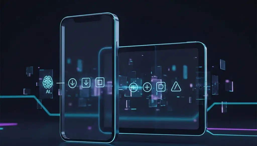 Futuristische digitale interface met odds notaties op mobiel platform