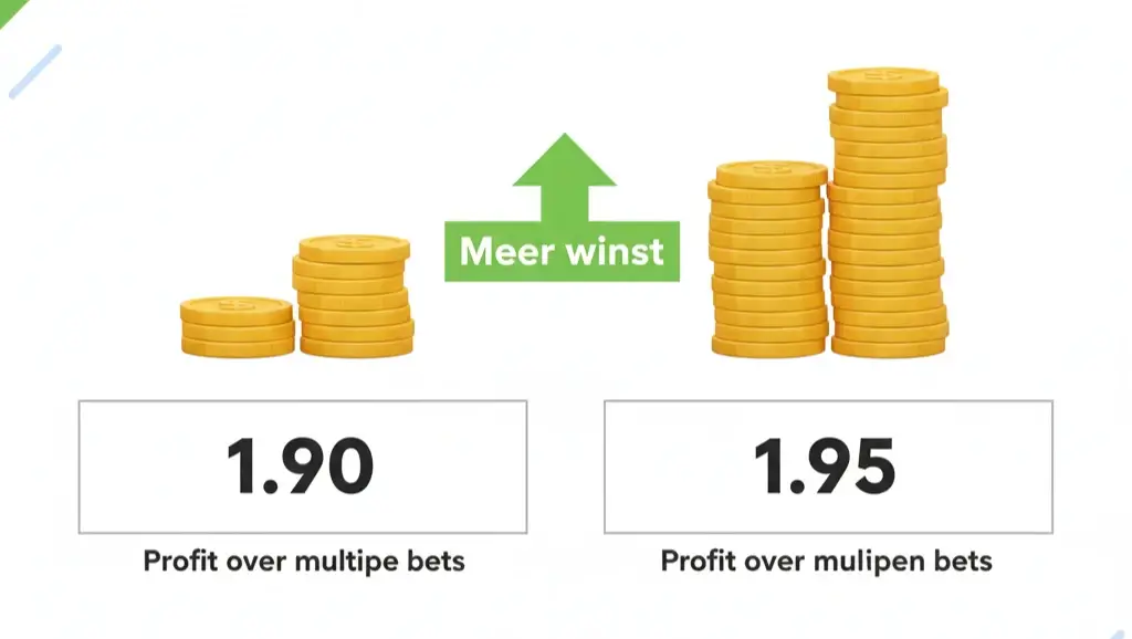 Wiskundige berekening van voordeel bij odds vergelijken